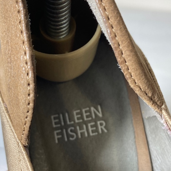 Eileen Fisher Vero Cuoio Evan Tan Soft Leather Ankle Booties Boots, Size 7 - Picture 8 of 15